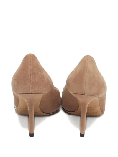 Pre-owned Jimmy Choo Love Crystal-embellished Court Shoes In Neutral