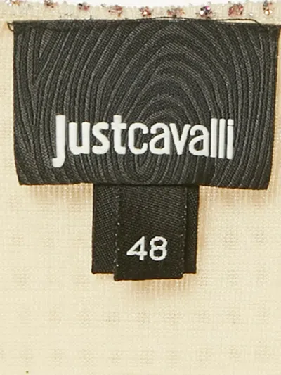 Pre-owned Just Cavalli Belted Maxi Dress In Neutral