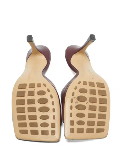 Pre-owned Bottega Veneta Leather Mules In Red