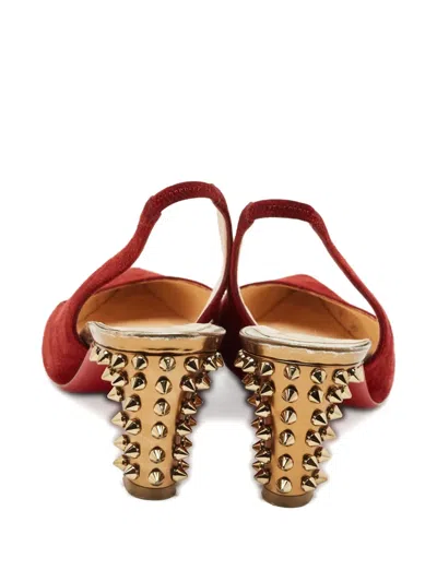 Pre-owned Christian Louboutin Spiked-heel Pumps In Red
