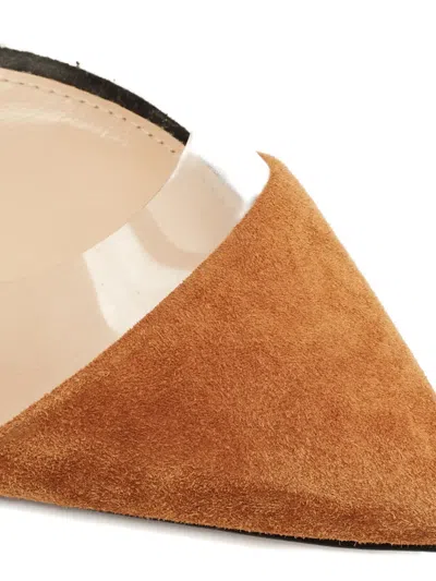 Pre-owned Gianvito Rossi Plexi Suede-panel Pumps In Black