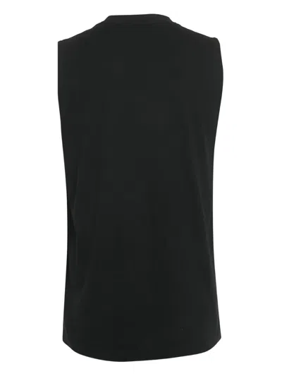 Pre-owned Off-white Logo Sleeveless Tank Top In Black