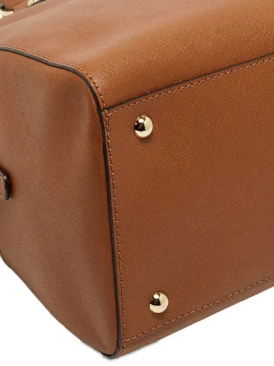 Pre-owned Michael Kors Sandrine Satchel Tote Bag In Brown