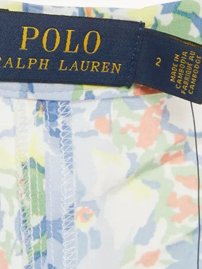 Pre-owned Polo Ralph Lauren Vintage Mini Floral Wrap Skirt In Blue