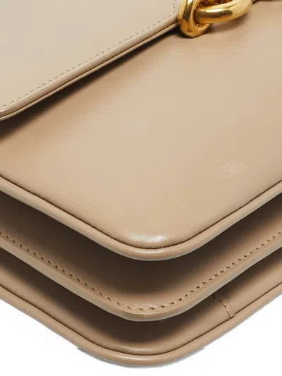 Pre-owned Saint Laurent Le Maillon Leather Shoulder Bag In Neutral