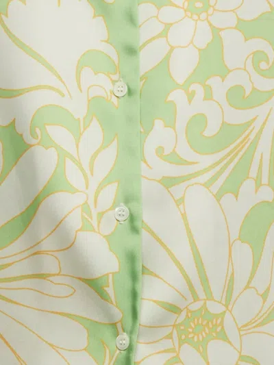 Pre-owned Sandro Floral-print Playsuit In Green