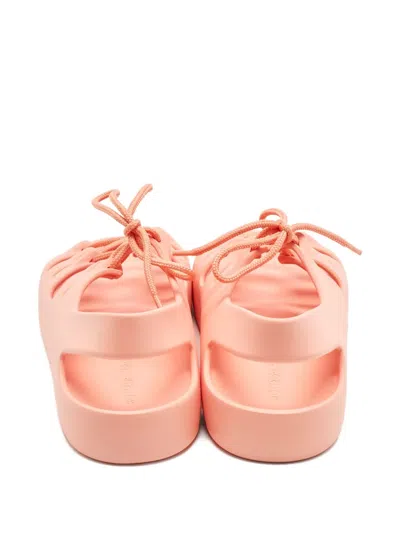 Pre-owned Bottega Veneta Lace Sandals In Orange