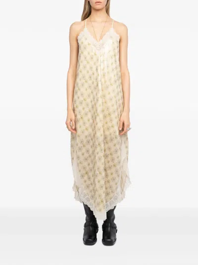 Zadig & Voltaire Ristyl Flower Midi Dress In Neutral