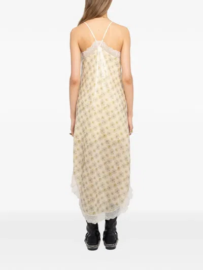 Zadig & Voltaire Ristyl Flower Midi Dress In Neutral
