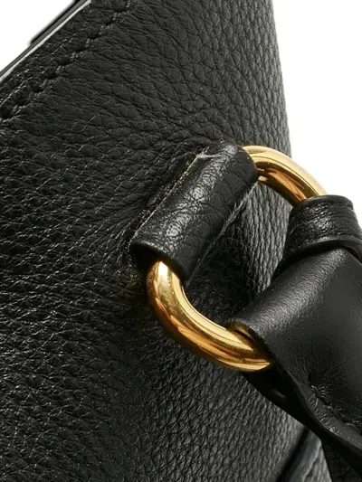 Pre-owned Prada Danio Leather Tote Bag In Black