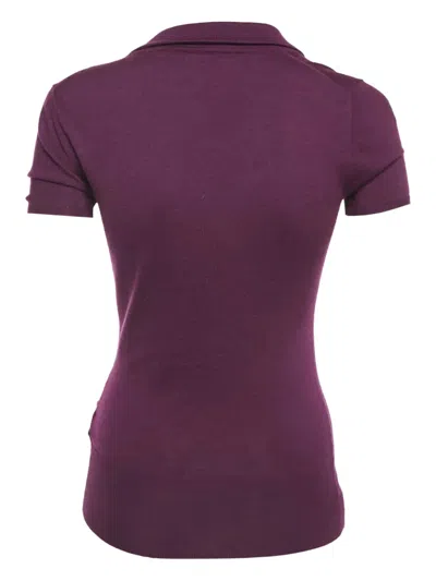 Pre-owned Gucci Jersey Neckline T-shirt In Purple