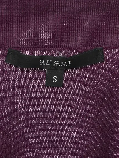Pre-owned Gucci Jersey Neckline T-shirt In Purple