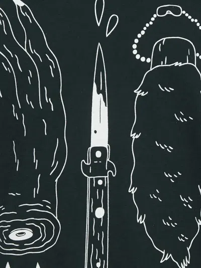 Pre-owned Saint Laurent Printed Short-sleeve T-shirt In Black