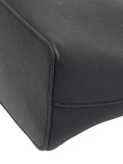 Pre-owned Michael Kors Vintage Cindy Leather Cross Body Bag In Black