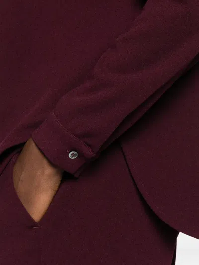 Blanca Vita V-neck Blouse In Burgundy