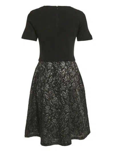 Pre-owned Max Mara Jacquard Structured Dress In Black