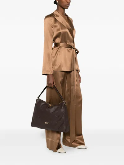 Marc Ellis Woven-design Tote Bag In Brown