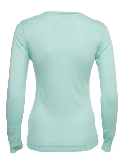 Pre-owned Roberto Cavalli V-neck Top In Blue