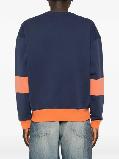 Napapijri Logo Striped Sweatshirt In Blue