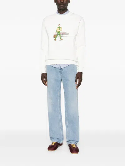 Drôle De Monsieur Long-sleeved Sweatshirt In Neutral