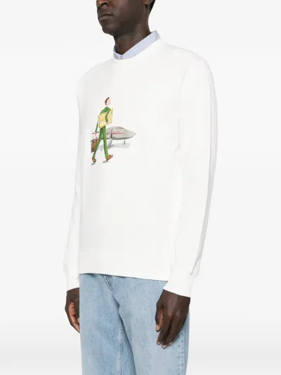 Drôle De Monsieur Long-sleeved Sweatshirt In Neutral