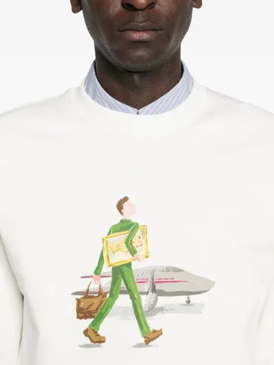 Drôle De Monsieur Long-sleeved Sweatshirt In Neutral