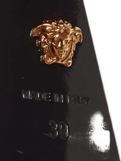 Pre-owned Versace Leather Platform Sandals In Pink