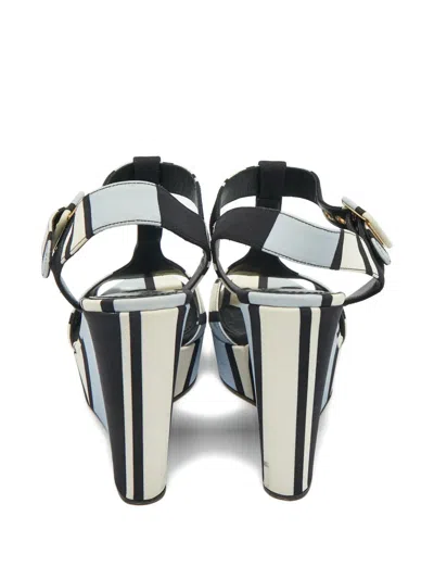 Pre-owned Dolce & Gabbana T-strap Sandals In Black
