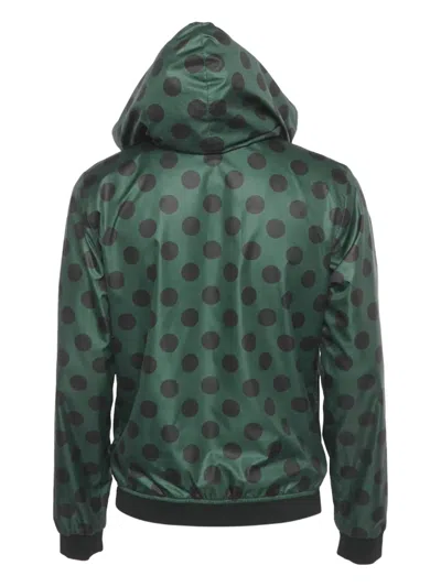 Pre-owned Dolce & Gabbana Polka Dot Reversible Jacket In Green
