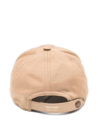 Tom Ford Embroidered-logo Baseball Cap In Neutral