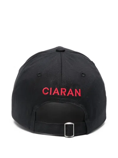 Ciaran Embroidered Cap In Black