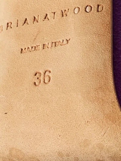 Pre-owned Brian Atwood Platform-sole Open-toe Pumps In Purple