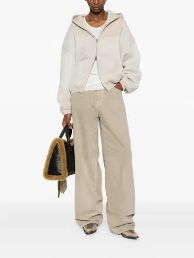 Alexander Wang Crystal-embellished Hoodie In Neutral