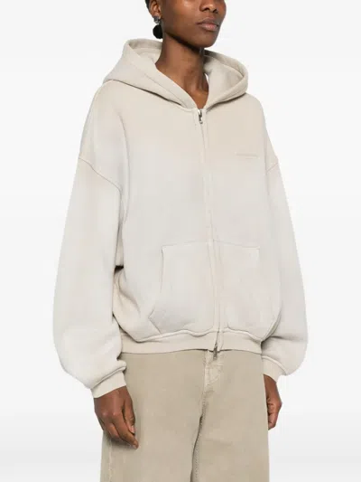 Alexander Wang Crystal-embellished Hoodie In Neutral