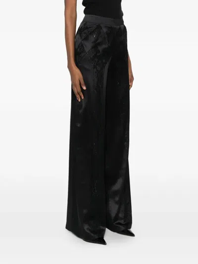 Botsi Lace Panel Trousers In Black