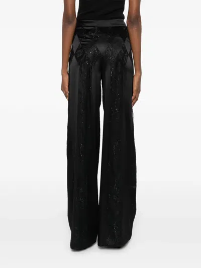 Botsi Lace Panel Trousers In Black