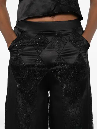 Botsi Lace Panel Trousers In Black