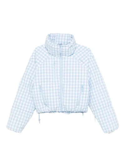 Cordova Cortina Checkered Puffer Ski Jacket In Blue