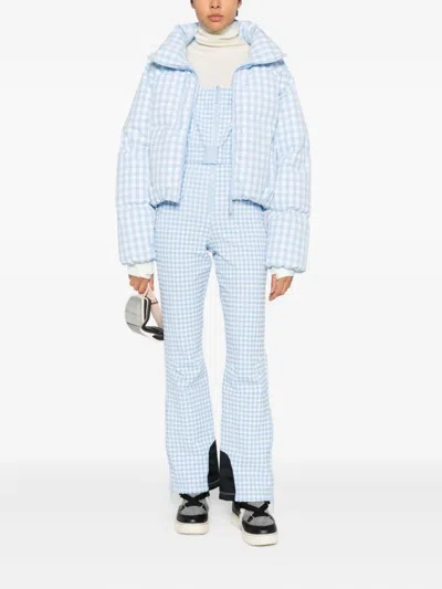 Cordova Cortina Checkered Puffer Ski Jacket In Blue