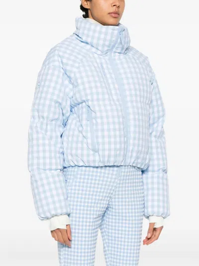 Cordova Cortina Checkered Puffer Ski Jacket In Blue