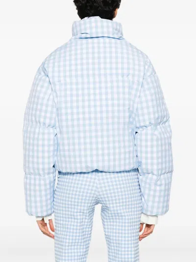 Cordova Cortina Checkered Puffer Ski Jacket In Blue