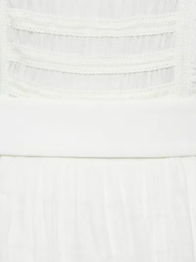 Pre-owned Sir Aurelie Tiered Midi Dress In White