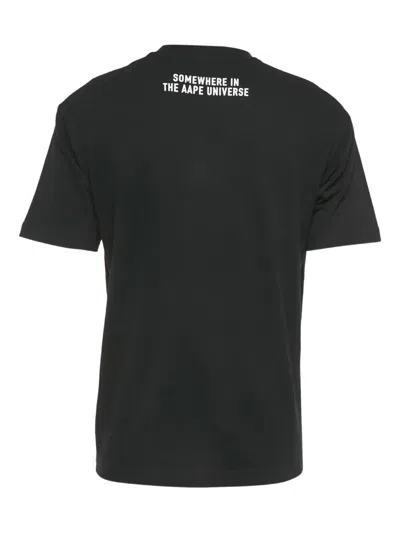 Pre-owned Aape By A Bathing Ape Logo-detail T-shirt In Black