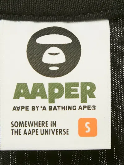 Pre-owned Aape By A Bathing Ape Logo-detail T-shirt In Black