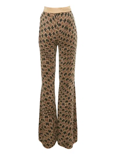 Pre-owned Amiri Velvet Flared Trousers In Brown
