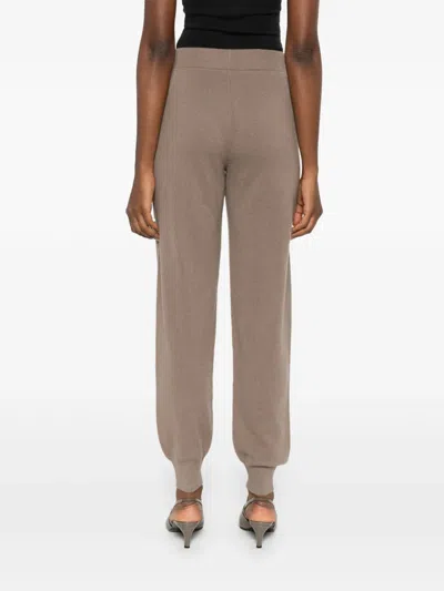 Joseph Ribbed-knit Trousers In Brown