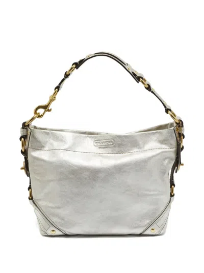 Pre-owned Coach Carly Shoulder Bag In Silver