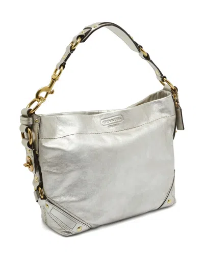 Pre-owned Coach Carly Shoulder Bag In Silver