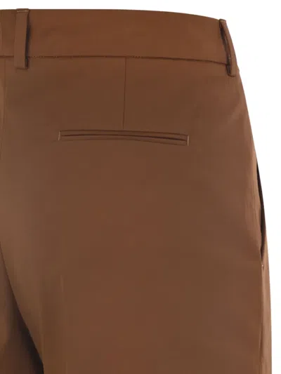 Pt Torino Turn-up Trousers In Brown