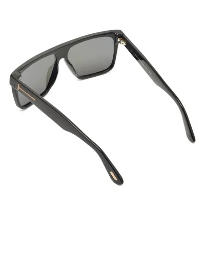 Pre-owned Tom Ford Whyat Shield Sunglasses In Black